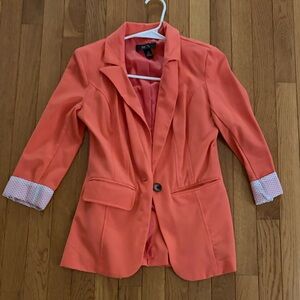 BCX Coral Blazer with Polka Dot Lining